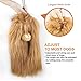 Gimilife Dog Lion Mane, Dog Costume Lion Mane Wig Halloween Costumes for Medium Large Dog with Ears & Tail, Fancy Lion Hair Dog Clothes Holiday Party (M Size,Light Brown)