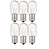 6 Pack 40 Watts Microwave Replacement Bulbs for Most Ge Ovens Replaces Part WB36X10003  40T8 Fits Intermediate E17 Base for Appliance Light Bulb MOL 2.5 "