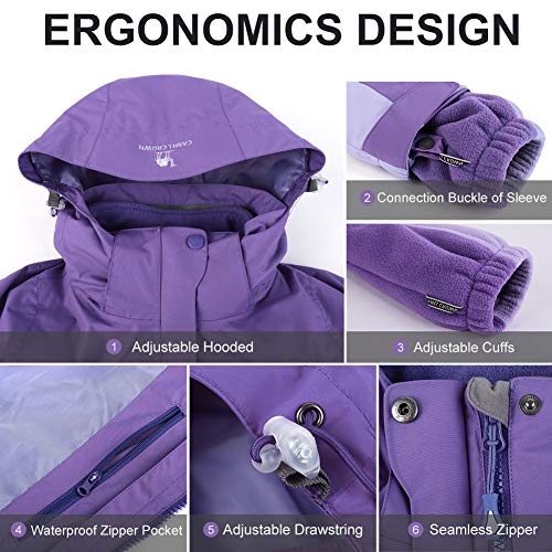 image for CAMEL CROWN Womens Winter Jacket 3-in-1 Winter Coats Ski Jacket Waterp