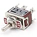 Baomain 2-Pack Toggle Switch, Momentary (ON)-Off-(ON) SPDT 3-Pin 15A/250V AC 20A/125V AC,12mm mounting Hole,Screw Terminal,for Household Appliances,Electronic Industrial Equipment