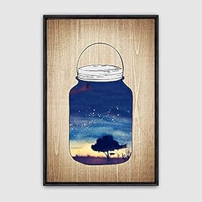 Framed Bottle and Bulb Home Artwork for Living Room Bedroom