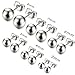 LIEBLICH 316L Surgical Stainless Steel Round Bead Ball Stud Earrings Set 6 Pairs 3mm-8mm (Silver)