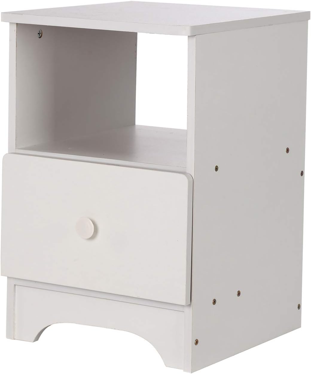 Coldshine White Slim Narrow Wide Hallway Bedside Table Chest Of