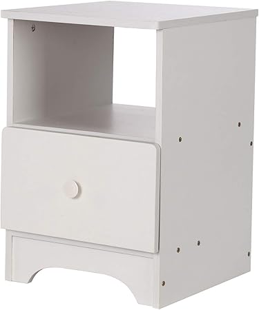 Coldshine White Slim Narrow Wide Hallway Bedside Table Chest Of