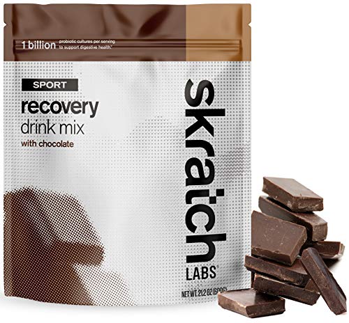 SKRATCH LABS Sport Recovery Drink Mix with Chocolate, (21.2 oz, 12 servings) with Complete Milk Protein of Casein and Whey and Probiotics, Gluten Free, Kosher, Natural, Vegetarian (Best Energy Drink For Cycling)