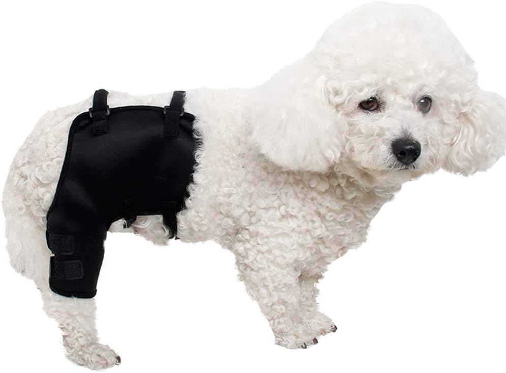 MOCOHANA Black Dog Knee Support Sleeve Dog Front Leg Brace Rear Dog