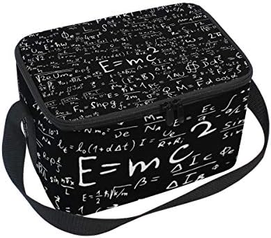 Lunch Bag Math Digital Science Cooler for Picnic Shoulder Strap Lunchbox