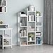 Tribesigns 12-Shelf Bookcase, Modern Tree Bookshelf Book Rack Display Shelf Storage Organizer for CDs, Records, Books, Home Office Deco (White)