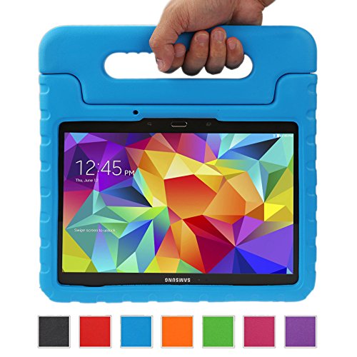 NEWSTYLE Samsung Galaxy Tab S 10.5 Kiddie Case - Light Weight Shock Proof Convertible Handle Stand Kids Friendly for Samsung Tab S 10.5-Inch Tablet SM-T800 SM-T805 (Blue)
