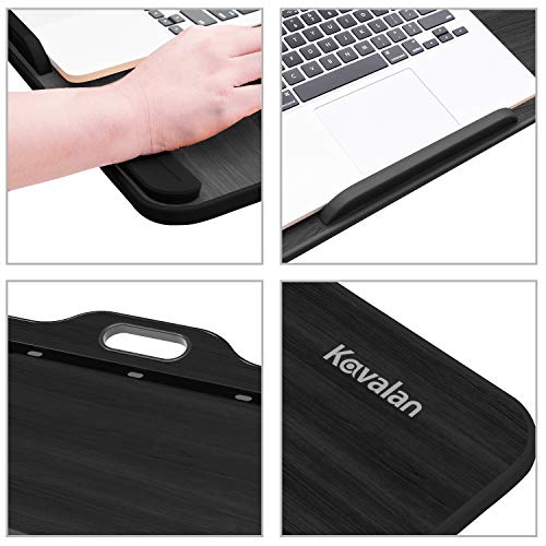 Laptop Desk Bed Tray Table, Height & Angle Adjustable Sit and Stand Desk, Right & Left Handed Design Portable Laptop Table with Handle,Foldable Bed Desk for Laptop and Writing in Sofa Couch (Large)