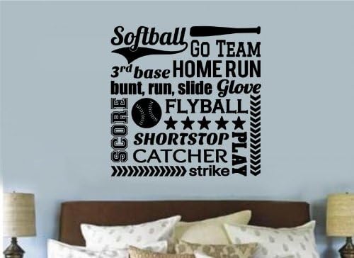 Amazon Com Enchantingly Elegant Kw025d Softball Sports Vinyl