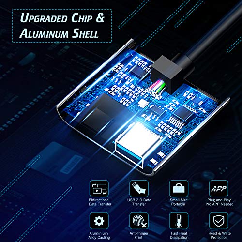 USB C to SD Card Reader - Aluminum 3 in 1 Hub with USB 2.0 Port, Type-C SD Adapter 5Gbps Read 2 Cards & 1 USB Disk, Compatible for MacBook/iPad Pro, Samsung Galaxy S10/S9/S8 and More USB C Devices