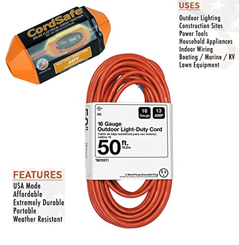 Cordsafe Extension Cord Connector with Water-Resistant Seal (Orange) for Cord Management - Thumbnail 7