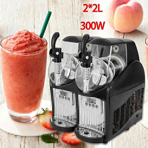 Commercial Slushy Machine,2 Tank Frozen Drink Slush Frozen Drink Slush Slushy Making Machine Smoothie Ice Maker 4L 110V 2x2L for Supermarkets Cafes Restaurants Snack Bars Commercial Use - US Warehouse