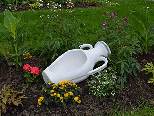 gartendekoparadies.de Massive Steinfigur Amphore Pflanzgefäß, 60 x 30 cm, Höhe 29 cm, 7 Liter, Grau, Gewicht 15 kg, aus… – Bild 7