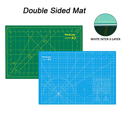 WORKLION Rotary Cutter Cutting Mat Set Crafts & Sewing Includes 2