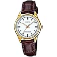 Casio Women's LTP-V005GL-7A Brown Genuine Leather Band Analog Watch