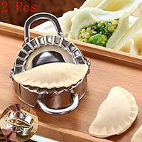 Frog Fun - Creative Home Kitchen Supplies Under 5 | 2Pcs Eco-Friendly Pastry Tools Stainless Steel Dumpling Maker Wraper Dough Cutter