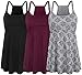 SUIEK Women's Nursing Tank Top Cami Maternity Bra Breastfeeding Shirts (Large, Black+Burgundy+Grey Print)