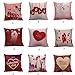 Love Pillow Cases,Hemlock Valentine Cushion Covers Headrest Covers Valentine's Day Sofa Pillow Covers (B)