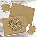 50 Count Kraft Thank You Cards with Envelopes and Pen