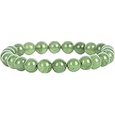 TAURISH Natural Green Aventurine Bracelet for Women and Men 8mm Healing Crystal Beads Stretchable Design Natural Gemstone Jewelry for Prosperity and Emotional Balance Pack of 2