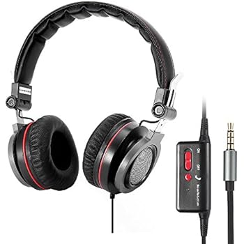 Conambo Active Noise Cancelling Headphones Stereo Headphones with Inline Mic for Smartphones Laptop PC, Foldable and Lightweight Travel Cell Phone Headsets(CQ3)