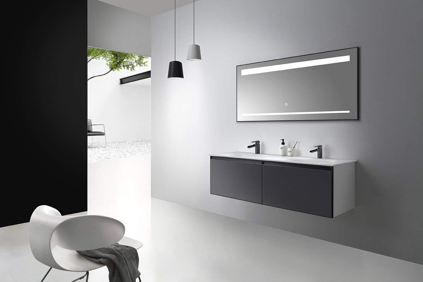 Karton Republic Manarola 60 Dark Gray Wall Mount Modern Bathroom Vanity Bathroom Vanities Kitchen Bath Fixtures Rbafamilylawcom