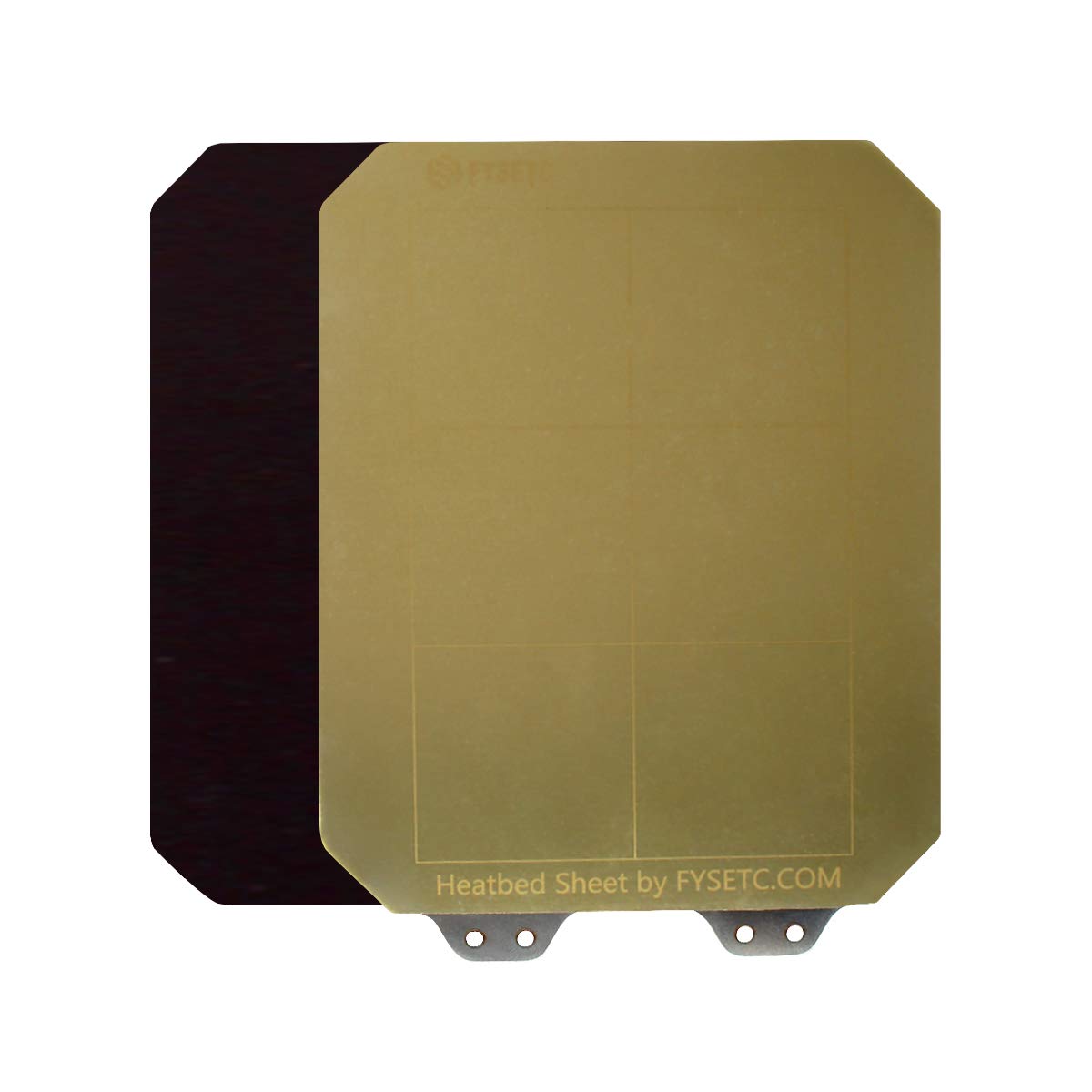 FYSETC 3D Printing Buildplate Spring Steel Sheet Bed w/Corner Cut 160x130mm/ 6.3x5.1inch with PEI+Sticker Mounting Base for Select Mini V2/ V1/ Pro/V3/ Malyan M200