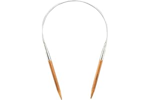 Mdoker Bamboo Circular Knitting Needle Size 8 24 Inch Circular Knitting Needles for Handmade Knitting DIY and Any Weaven Yarn Projects(US Size 8,5mm)