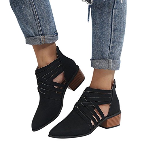 Hemlock Women Ankle Boots Shoes Low Heel Women Shoes Slip