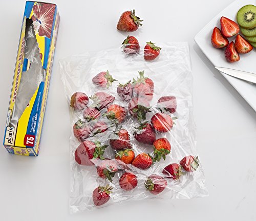 Plastimade Disposable Plastic Storage Bags With Original Twist Tie, 1 Gallon Size, 150 Bags, Great For Home, Office, Vacation, Traveling, Sandwich, Fruits, Nuts, Cake, Cookies, Or Any Snacks (2 Packs)