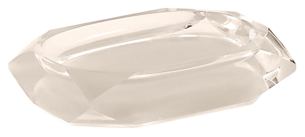 Gedy Chanelle Soap Dish, Resin, Beige, 7.8 x 12 x 2.8