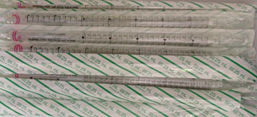 EarthOx Sterile Serological Pipettes 25ml LONG (Length: 338.9mm)(Individually packaged) (20 Pipettes)