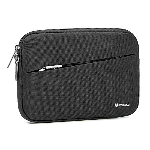 6-7 inch Tablet Sleeve, Evecase Water Repellent Shockproof Portable Carrying Sleeve Protective Case Bag with Accessory Pocket - Black