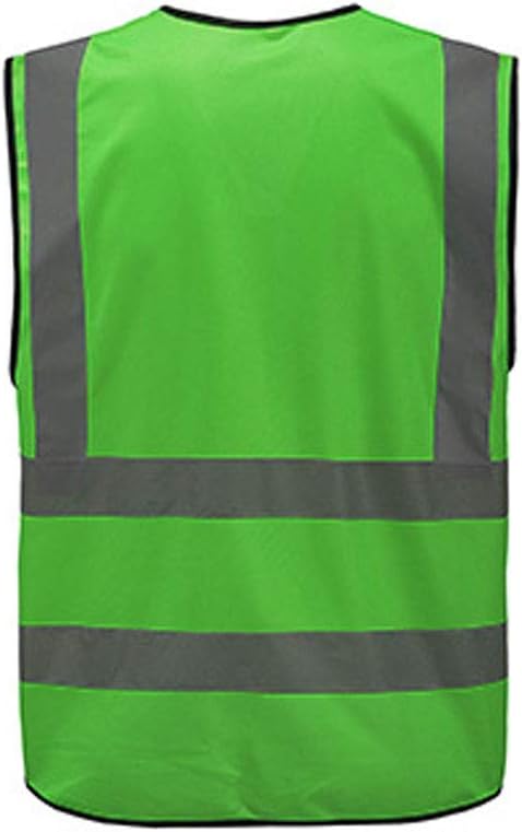 Mintice Deep Green High Visibility Safety Vest With Zipper Reflective Jacket Security Waistcoat Strip Wear Traffic Road Working Warning Clothes Women Man - Image 4