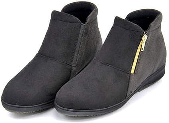 Amazon パンジー レディース ショートブーツ ヒール クッション性 防水 雨 雪 靴 美脚 4e 幅広 カジュアル デイリー トレンド 4644 ダークグレー 24 5cm Pansy パンジー ブーツ ブーティ