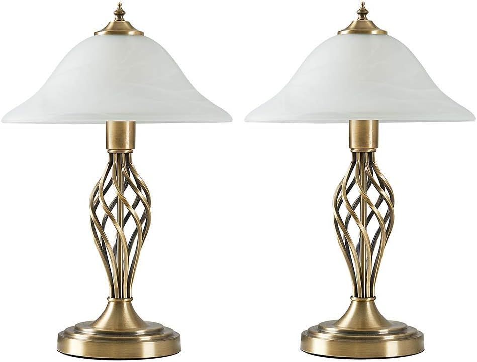 antique alabaster table lamp