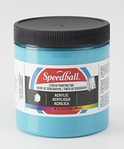 Speedball 004633 Acrylic Screen Printing Ink, 8 fl. oz, Peacock Blue