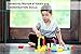 Cubbie Lee 50 pc Classic Wooden Building Blocks Set w/ Storage Bucket - for 3, 4, 5 Year Preschool Age Kids - Hardwood Colorful Safe Wood Blocks for Boys & Girls - Basic Build & Play Stacking Toy