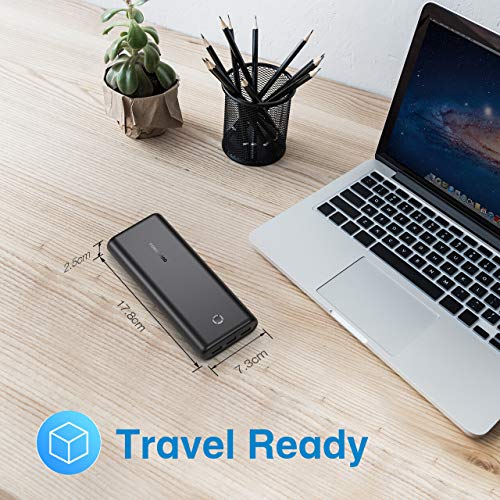 Poweradd Power Banks 26800mAh Portable Charger 26800mAh 3 Outputs & 2 Inputs USB External Battery Pack Compatible with Huawei, iPhone, iPad, Samsung, Nexus, HTC, LG, Tablets and More-Black