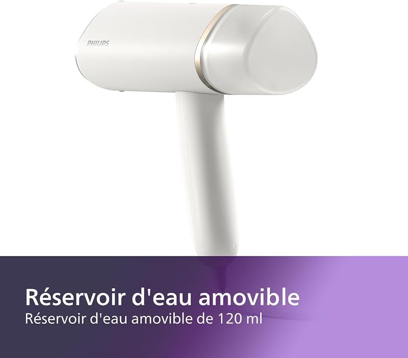défroisseur à main 3000, 20 g/min, 1000W, pliable et léger, Blanc