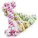 Kim88 1Pc 15cm Pet Toys Supplies Cotton Rope Chew Knot Dog Bone Durable Braided Rope