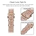 SWEES Leather Bands Compatible with Fitbit Versa 2 & Versa Lite Small & Large, Genuine Leather Band with Stainless Steel Buckle Strap Replacement Wristband for Versa Women Men, Rose Gold, Black, Brown