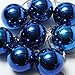 SODIAL(R) Ornament Ball 24Pcs Chic Christmas Baubles Tree Plain Glitter Xmas Ornament Ball Decoration Blue