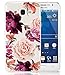 BAISRKE Galaxy Grand Prime Case, Galaxy J2 Prime Case with Flowers Slim Shockproof Clear Floral Pattern Soft Flexible TPU Back Cove for Samsung Galaxy Grand Prime G530/J2 Prime [Purple Pink]