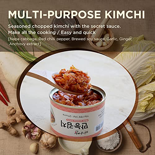 Korean Canned Napa Cabbage Kimchi, MultiPurpose Kimchi, 5.64oz(160g