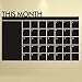 AWAKINK Chalkboard Calendar with Memo Wall Decal Removable Waterproof Vinyl Wall Sticker Wall Art Fashion Sticker