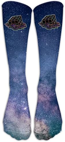 Melting Rubik's Cube Womens Crew Thigh High Over The Knee Stockings