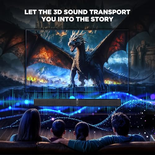 Maraawa 80W Separable TV Sound Bar, Bluetooth 5.3 Home Theater Audio System, ARC Optical AUX Input Supported, 2-in-1 Split Surround Sound Speaker
